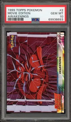 Pokemon Topps Awakenings Movie Edition #2 PSA 10 Gem Mint - Image 1