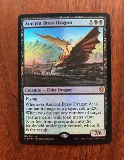 MTG Ancient Brass Dragon Commander Legends 111 (Foil) Mythic Magic the Gathering - Image 1