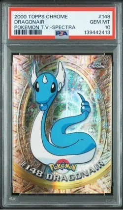 Dragonair Pokemon 2000 Topps Chrome SPECTRA PSA 10 #148 MODERN GRADE POP 20 WOW - Image 1