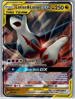 Latias & Latios GX 113/181 SM - Team Up - Pokemon Card - NM - Image 1