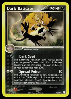 Pokemon Card - Dark Raticate EX Team Rocket Returns 17/109 - Image 1