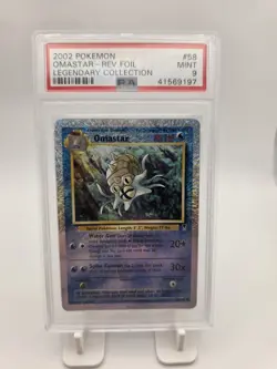 PSA 9 Omastar Reverse Holo Legendary Collection 2002 Pokemon Card #58 - Image 1