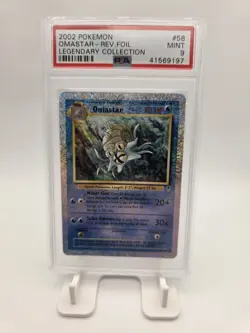 PSA 9 Omastar Reverse Holo Legendary Collection 2002 Pokemon Card #58 - Image 3