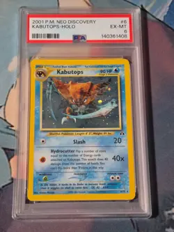 Kabutops - 6/75 - Pokemon Neo Discovery Rare Holo Card WOTC - PSA 6 - Image 1