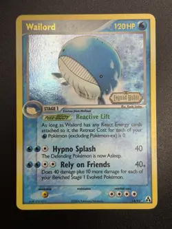 2006 WAILORD Pokemon Card #14 14/92 Legend Maker Stamped Reverse Holo MP - Image 3