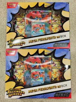 TWO – POKEMON MEGA EVOLUTION ASCENDED HEROES MEGA FERALIGATR EX BOX - Image 1