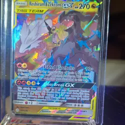 Pokemon Reshiram & Zekrom GX Ultra Rare 157/236 Sm-Cosmic Eclipse Holo - Image 5