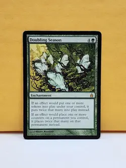 1x Doubling Season, MP (see photos), Ravnica: RAV, Magic: the Gathering, MtG - Image 1
