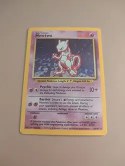 Pokemon Mewtwo Holo 10/102 Base Set Unlimited Pokemon Card - Image 1
