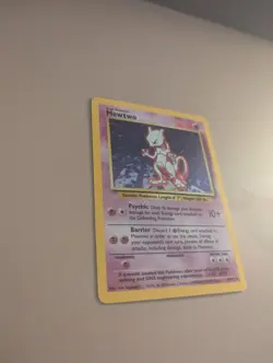 Pokemon Mewtwo Holo 10/102 Base Set Unlimited Pokemon Card - Image 2