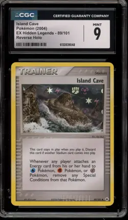 Pokemon Island Cave EX Hidden Legends Reverse Holo #89 CGC 9 Mint - Image 1