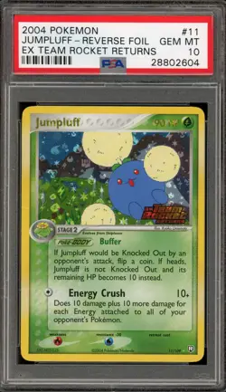 Pokemon Jumpluff EX Team Rocket Returns Reverse Holo Rare #11 PSA 10 Gem Mint - Image 1
