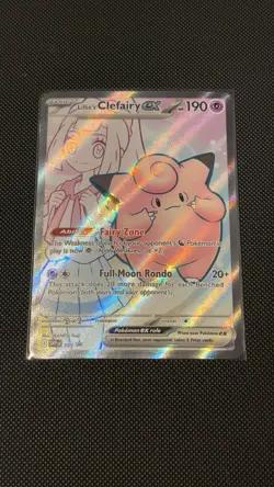 Pokemon TCG Lillie's Clefairy EX Journey Together 195 Promo - Image 1