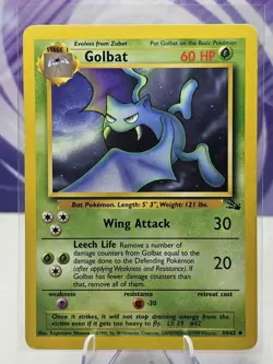 Pokemon TCG Golbat Fossil 34/62 Regular Unlimited Uncommon LP - Image 1