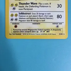 Pokemon TCG Magneton 9/130 Holo Rare Base Set - Image 4