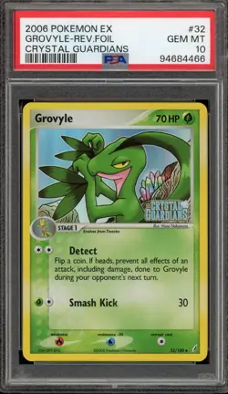 Pokemon Grovyle EX Crystal Guardians Reverse Holo #32 PSA 10 Gem Mint - Image 1