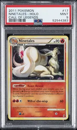 2011 POKEMON CALL OF LEGENDS #17 NINETALES-HOLO PSA 9 - Image 1