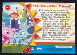 Pokemon Topps 2000 #OR17 "Wherefore Art Thou" TV Series 3 Orange Islands - Image 2