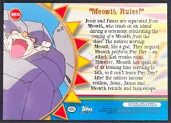 Pokemon 2000 Topps #OP13 "Meowth Rules!" TV Series 3 - Image 2