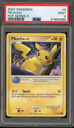 Pokemon Pikachu POP Series 6 #9 PSA 9 Mint - Image 1