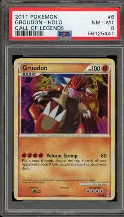 Pokemon Groudon Call of Legends Holo Rare #6 PSA 8 - Image 1