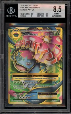 Pokemon M Venusaur EX XY Evolutions Full Art #100 BGS 8.5 - Image 1