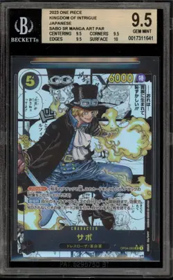 One Piece CCG Sabo Japanese Manga Alternate Art OP04-083 BGS 9.5 - Image 1