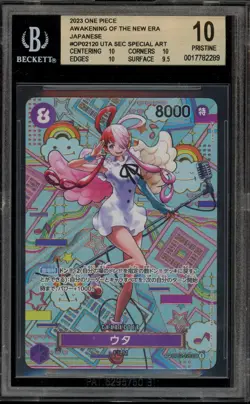 One Piece CCG Uta Japanese Special Alternate Art OP02-120 BGS 10 Pristine - Image 1