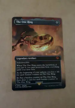 MTG Lord Of The Rings The One Ring Borderless Foul Card #0451 Near Mint - Image 1