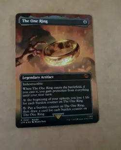 MTG Lord Of The Rings The One Ring Borderless Foul Card #0451 Near Mint - Image 2