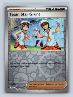 Team Star Grunt Reverse Holo SV03: Obsidian Flames #195/197 Pokemon TCG - Image 1