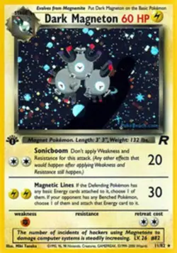 1x Dark Magneton - 11/82 - Holo Rare - 1st Edition Lightly Played Pokemon G1 - T - Image 1