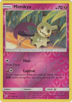 1x Mimikyu - 112/181 - Rare - Reverse Holo Lightly Played Pokemon SM09 - Team Up - Image 1