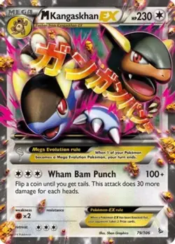 1x Mega-Kangaskhan EX - 79/106 - Holo Rare EX Lightly Played Pokemon XY-- Flashf - Image 1