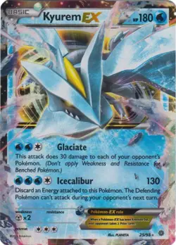 1x Kyurem-EX - 25/98 - Rare Holo ex Moderately Played Pokemon XY-- Ancient Origi - Image 1