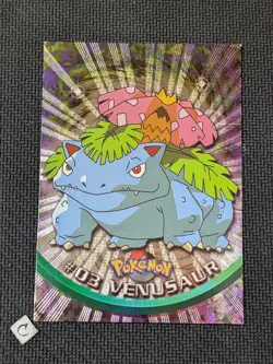 Venusaur #03 - 1999 Topps Pokemon Card Holo Foil Black Logo NM - Image 1