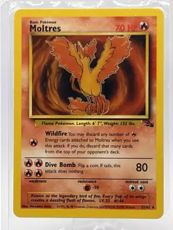 Pokemon TCG Moltres Fossil Card 27/62 Non-Holo Rare - Image 1