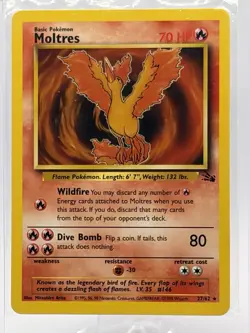 Pokemon TCG Moltres Fossil Card 27/62 Non-Holo Rare - Image 2