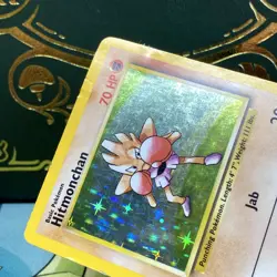 Hitmonchan 7/102 Holo Rare Base Pokemon Card HP / DMG - Image 3