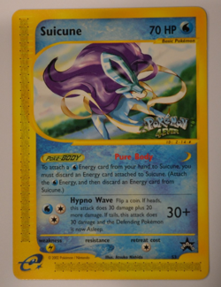 Pokemon Suicune 53 Pokemon 4 Ever Black Star Promo Game Card 2002 Excellent! - Image 1