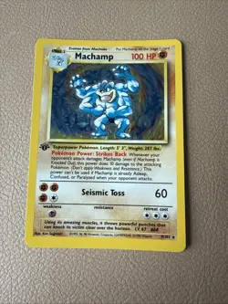 1999 WOTC Machamp 1st Edition 8/102 - Rare Holo Pokemon Card - Image 1