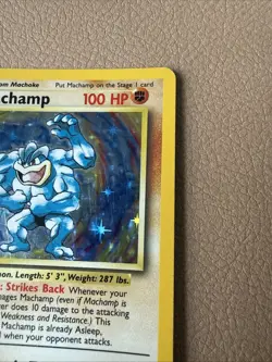 1999 WOTC Machamp 1st Edition 8/102 - Rare Holo Pokemon Card - Image 3
