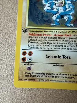 1999 WOTC Machamp 1st Edition 8/102 - Rare Holo Pokemon Card - Image 5