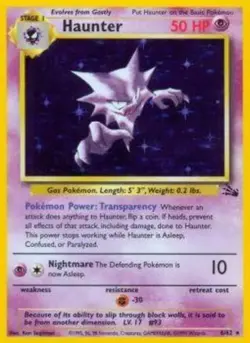 1x Haunter - 6/62 - Holo Rare - Unlimited Edition Lightly Played Pokemon G1 - Fo - Image 1