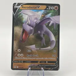 Aerodactyl v Holo Rare Card Lost Origin 92/196 Pokemon TCG - NEAR MINT - Image 1