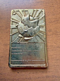 Pokemon - Togepi - 23k Gold-Plated Card - 1999 Nintendo Burger King Toy - Image 2