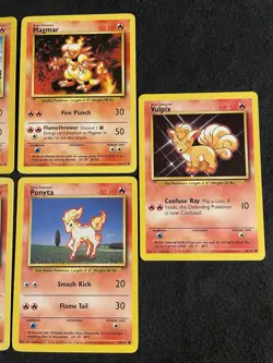 Pokemon TCG Base Set Unlimited Fire Energy Non Holo Cards - Image 3