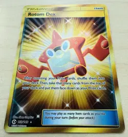 Rotom Dex 159/149 - Sun & Moon Base Secret Rare Gold Holo Pokemon TCG Card [NM] - Image 2