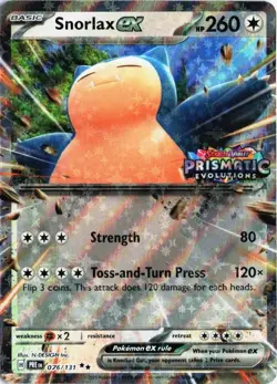 Snorlax EX Prismatic Evolution Stamped 076/131 Miscellaneous Cards & Products NM - Image 1