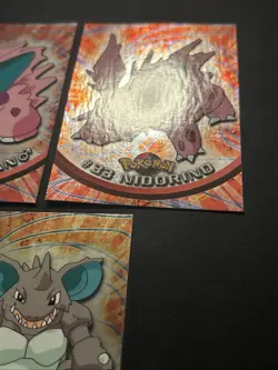 Pokemon: Topps (TV Animation)- 3 Card Foil Lot: Nidoking Evo Line - Image 4